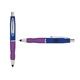 a navy cap & light blue clip & purple grip turner ballpoint pen / stylus