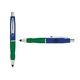 a navy cap & navy clip & green grip turner ballpoint pen / stylus