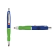 a navy cap & orange clip & light green grip turner ballpoint pen / stylus
