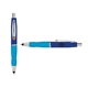 a navy cap & orange clip & light blue grip turner ballpoint pen / stylus