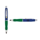 a navy cap & yellow clip & green grip turner ballpoint pen / stylus