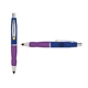 a navy cap & yellow clip & purple grip turner ballpoint pen / stylus