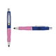 a navy cap & yellow clip & pink grip turner ballpoint pen / stylus