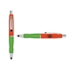 a orange cap & black clip & light green grip turner ballpoint pen / stylus