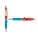a orange cap & black clip & light blue grip turner ballpoint pen / stylus