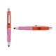 a orange cap & black clip & pink grip turner ballpoint pen / stylus