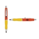 a orange cap & black clip & yellow grip turner ballpoint pen / stylus