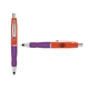 a orange cap & purple clip & purple grip turner ballpoint pen / stylus