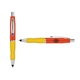 a orange cap & purple clip & yellow grip turner ballpoint pen / stylus