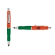 a orange cap & red clip & green grip turner ballpoint pen / stylus