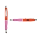 a orange cap & red clip & pink grip turner ballpoint pen / stylus
