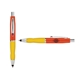 a orange cap & red clip & yellow grip turner ballpoint pen / stylus