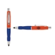 a orange cap & silver clip & navy grip turner ballpoint pen / stylus