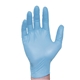 a blue blue and black nitrile safety gloves