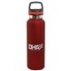 a red 20 oz satin vacuum bottle
