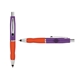a purple cap & black clip & orange grip turner ballpoint pen / stylus