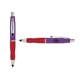 a purple cap & black clip & red grip turner ballpoint pen / stylus