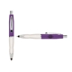 a purple cap & black clip & white grip turner ballpoint pen / stylus
