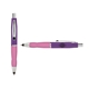 a purple cap & black clip & pink grip turner ballpoint pen / stylus