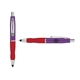 a purple cap & light green clip & red grip turner ballpoint pen / stylus