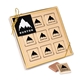 a gold nine piece chocolate foiled square gift box