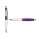 a purple cap & green clip & white grip turner ballpoint pen / stylus