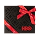 aerial view a black mrs. fields deluxe cookie gift box, image 1 of 2