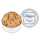 a white fresh beginnings oatmeal raisin cookie tin