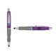 a purple cap & light blue clip & silver grip turner ballpoint pen / stylus
