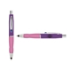 a purple cap & navy clip & pink grip turner ballpoint pen / stylus