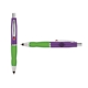 a purple cap & red clip & light green grip turner ballpoint pen / stylus
