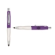 a purple cap & silver clip & white grip turner ballpoint pen / stylus