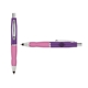 a purple cap & silver clip & pink grip turner ballpoint pen / stylus