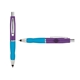a purple cap & white clip & light blue grip turner ballpoint pen / stylus