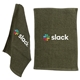 a forest green rally / golf / kitchen towel