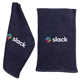 a navy rally / golf / kitchen towel