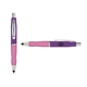 a purple cap & white clip & pink grip turner ballpoint pen / stylus