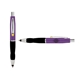 a purple cap & yellow clip & black grip turner ballpoint pen / stylus