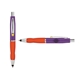 a purple cap & yellow clip & orange grip turner ballpoint pen / stylus