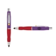 a purple cap & yellow clip & red grip turner ballpoint pen / stylus