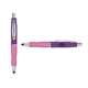 a purple cap & yellow clip & pink grip turner ballpoint pen / stylus