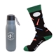 a matte grey less work, more golf bottle gift set
