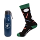 a matte navy less work, more golf bottle gift set
