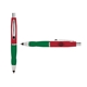 a red cap & black clip & green grip turner ballpoint pen / stylus
