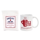 aerial view a white fresh beginnings(r) mug and cake mix gift set, image 1 of 2