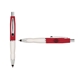 a red cap & black clip & white grip turner ballpoint pen / stylus