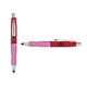 a red cap & black clip & pink grip turner ballpoint pen / stylus