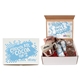 aerial view a white chocolate and cocoa for 2 in custom mailer, image 1 of 4