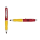 a red cap & light green clip & yellow grip turner ballpoint pen / stylus