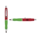 a red cap & green clip & light green grip turner ballpoint pen / stylus